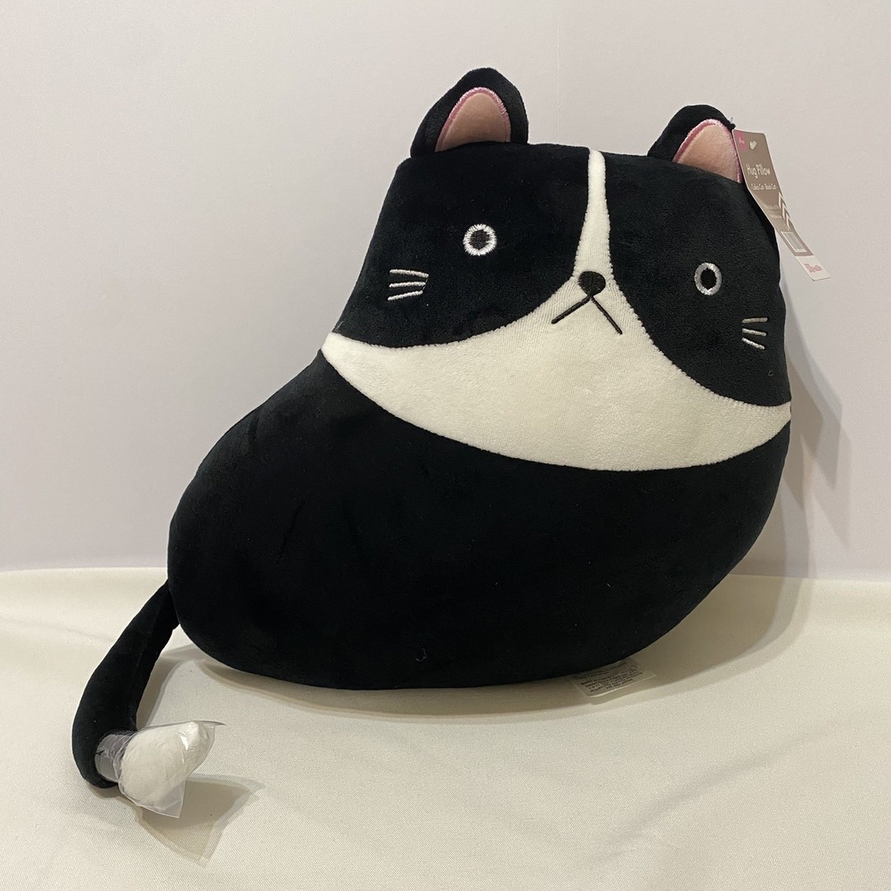 Daiso Japanese Cat Plush Doll Cute Soft Plushie Toy 12"‎ Hug Pillow NWT